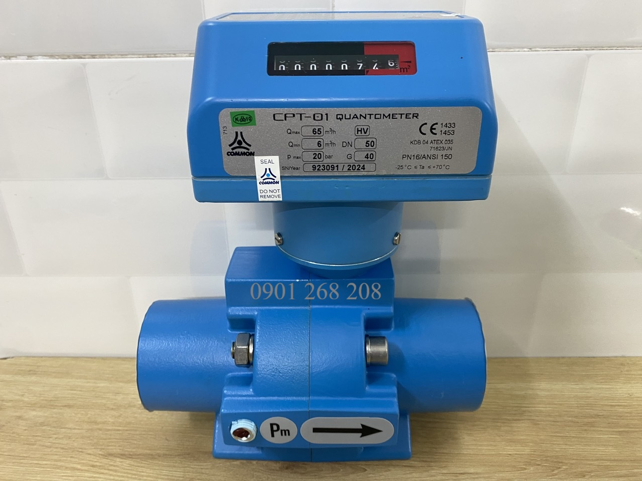 Dong ho do luu luong quantometer CPT-01 G40 DN50 common